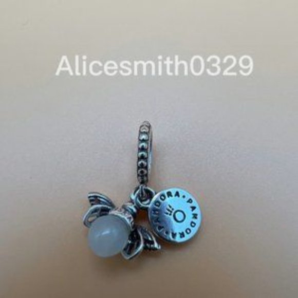 PANDORA fresh water cultured pearl baroque hoop huggie earrings - Picture 6 of 7